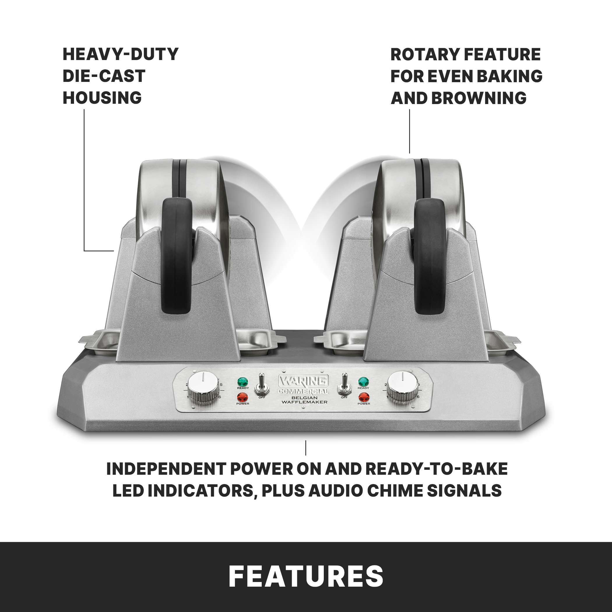 Side-by-Side Single Belgian Waffle Maker